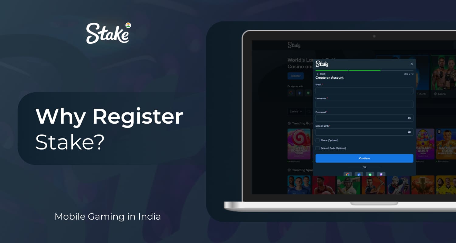 Stake India Signin offers many reasons to create an account on the platform: convenient access, a wide variety of games, and sports betting.